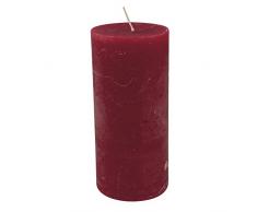 RAYHER 31453291 Stumpenkerze Frostoptik, 7 x 15 cm, bordeaux