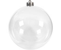 Creativ Company 52119 Weihnachtskugel, Kunststoff, transparent, 1 Stück, Ampolla, 156 mm