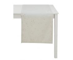 APELT 4907_48x140_50 Tischläufer 4907 Sterne, circa 48 x 140 cm, natur/gold