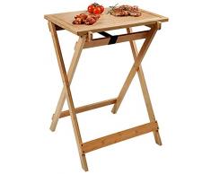 Kesper zertifiziertem BBQ-und Beistelltisch, 58275 13, gefertigt aus FSC-zertifziertem Bambus, Maße: 60 x 40 x 1,5 cm, Braun