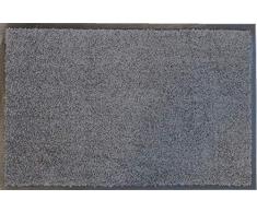 oKu-Tex Fußmatte | Schmutzfangmatte | Eco-Clean| Grau | Recycling-Gummi | für innen | Eingangsbereich / Haustür / Treppenhaus / Flur | rutschfest | 60x120 cm