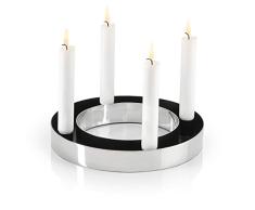 Philippi Ring Adventskranz, Edelstahl poliert, Silber, 23 cm