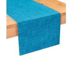 The White Petals Tischläufer mit Stoff gefüttert, ohne ausfransende Kanten, für Zuhause, Küche, Esszimmer, Urlaub, Hochzeit, Party-Dekor 13x90 inch türkis