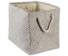 DII Geo Diamond gewebtes Papier Wäschesammler oder Aufbewahrungskorb Rechteck Small Rectangle grau
