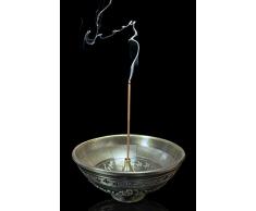 OTDCGI Räucherstäbchenhalter mit Kupferschale, Räucherstäbchen, Räucherstäbchen, 30 Räucherkegel, feuerfeste Matte und Räucherstäbchen-Clip