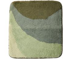 Ridder 714805S-350 Badezimmerteppich, Vorleger ohne Ausschnitt ca. 55 x 50 cm, Tokio grÃ¼n