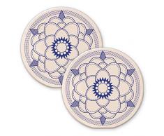CoasterStone Car Coaster 2 Pack CR308 Mandalas Iii Autountersetzer, 2 Stück, Steingut, stone