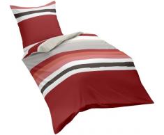 Fleuresse 132635 Fb. 4 Biber-Bettwäsche 2-teilig 135 x 200 cm, rot