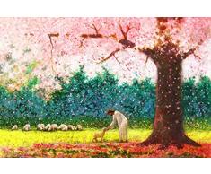 HavenLight Yongsung Kim Kunstdruck, ungerahmt, Motiv: Die Hand Gottes Malerei – Jesus reicht ins Wasser 11 x 14 Print In grünen Weiden