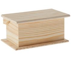 Artemio 15 x 9 x 7,5 cm, rechteckig, Holz, Truhe Beige