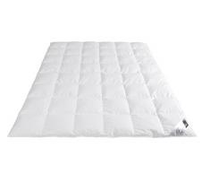 Böhmerwald 9,0 Tog Super King Size 260 x 220 cm 100% Baumwolle Anti-Staub Milben und daunendichter Bezug Exclusiv Gans Daunendecke, weiß