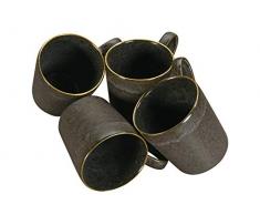 Creatable, 20643, Serie Gold Stone, Geschirrset, Kaffeebecher 4 teilig, Steinzeug