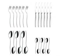 24-tlg. Besteck LAURA, aus Edelstahl 18/0 poliert. Materialstärke 2.2mm/1.8mm.