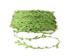 Honbay Künstliche Rankengirlande mit grünen Blättern, künstliche Blätter, Rattan, zum Basteln, für Hochzeit, Party, Garten, Wohnung, Wanddekoration