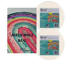 Jelly Roll Teppich Kit Bundle, inkl. Muster und zwei (2) Rollen Bosal Katahdin Vlies on-a-roll