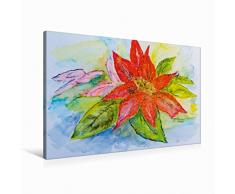 Premium Textil-Leinwand 90 x 60 cm Quer-Format Weihnachtsstern | Wandbild, HD-Bild auf Keilrahmen, Fertigbild auf hochwertigem Vlies, Leinwanddruck von Gudrun Rebel