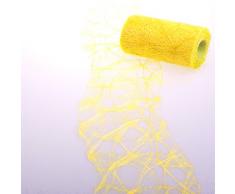 Deko AS GmbH Sizoweb Tischband Wellenschnitt gelb ca. 12,5 cm Rolle 25 Meter 64W 010-R
