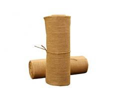 Eloine Leinen Jute Tisch runner-14 X 10 Yard – Genäht Kanten Hohe Dichte – Rustikal Natur Jute 10 inches x 10 Yards Natur