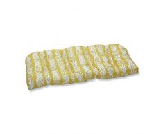 Pillow Perfect Outdoor | Indoor Chartres Rose Rattan Loveseat Kissen, 72,5 x 21 x 3, gelb