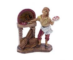 VILLAGE GIFT IMPORTERS Weihnachts-Krippenfiguren für Weihnachten, 12,7 cm, 36 Verschiedene Statuen – traditionelle Krippenfiguren mit neuen Händlern - Handbemalt Pizza Baker