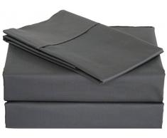 Rbs Betten s Fadenzahl 400 4er Set Tabelle (Größe) Passform bis 66 cm Tiefer Matratze 100% ägyptische Baumwolle. Cot Bed Grau