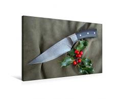 Premium Textil-Leinwand 75 cm x 50 cm quer V- Flak Jagdmesser 360 Lagen, v. Kilian Kreutz