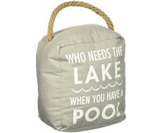 Pavilion Gift Company Türstopper, Grau, Weiß, 5 x 6