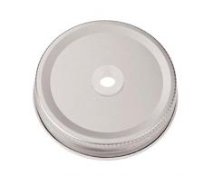 Glorex Drehverschluss Trinkhalme, Metall, Silber, 11.5 x 8.6 x 1.5 cm