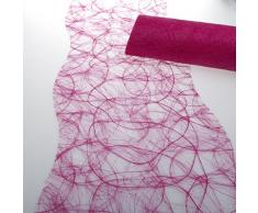 Deko AS GmbH Sizoweb Tischband Wellenschnitt pink ca. 25 cm Rolle 25 Meter 64W 019-R
