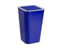 Wenko 22472100 Schwingdeckeleimer Candy - Abfallbehälter mit Schwingdeckel, Fassungsvermögen 6 L, Polystyrol, 18 x 28,5 x 18 cm, Blau