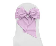 La Leinen Popeline Stuhl Bögen, Polyester, Lilac, 20.32 x 274.32 x 0.04 cm