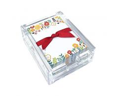 Rot/Gelb Poppy Acryl Schreibtisch Note Set, Memo Blatt und Acryl Halter, 150 Note Papiere, 3,25 x 4,25 Notes, Schreibwaren, Schreibtisch Zubehör, Mother s Day Geschenk, Einzigartiges Geschenk, Lehrer oder Hostess