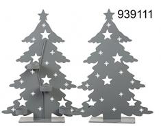 Out of the blue Teelichthalter, Metall, grau, 30.5 x 41 cm