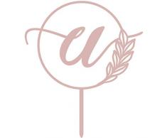 MAGJUCHE Rose Gold U Acryl Monogramm Tortenaufsatz Hochzeit Kuchen Topper Single Letter U Verlobung Geburtstag Brautparty Acryl Kuchen Dekoration