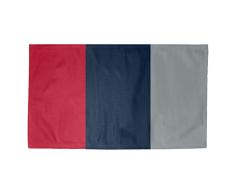 ArtVerse NFS Tennessee Teppich, gestreift, roter Fußball, 2,1 x 1,5 m, graue Seite und Marineblau