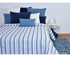 MI CASA Tagesdecke, Baumwolle, Blau, 240 x 265 (135 cm)