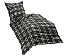 Fleuresse lech 602626 Fb. 1 Flanell-Bettwäsche / 155 x 220 schwarz