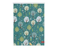 Lichtblick Rollo Klemmfix, 60 x 150 cm mit Motiv Leni - Grün Montage ohne Bohren, moderner Sicht-und Sonnenschutz, Motivrollo, lichtdurchlässig & Blickdicht