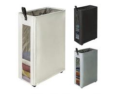 ZERO JET LAG Slim Wäschekorb, hoher Wäschekorb mit Sichtfenster, Stoff, Oxford, beige, M