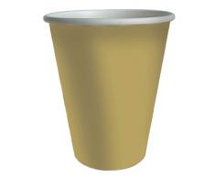 Caspari Entertaining with Pappbecher, 9 Oz / 256 ml, goldfarben