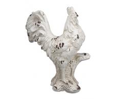 A&B Home Garten-Statue Hahn, französischer Stil, Schwarz