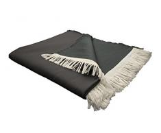 Adam Wohndecke, Bio-Baumwolle, Taupe-Schlamm, 145 x 190 cm