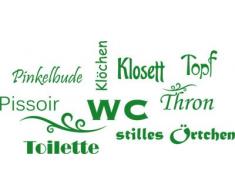 Graz Design 650160_50_062 Wandtattoo Deko fr Bad Sprche Wand Aufkleber fr Badezimmer Toilette WC stilles rtchen Dekoration 104x50cm Hellgrn