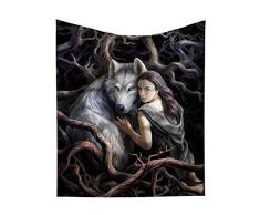Nemesis Now Soul Bond Anne Stokes Überwurf, 160 cm, Braun, Polyester, Einheitsgröße