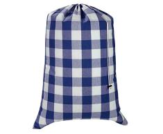 Light & Pro Wäschesack, Baumwolle 23x36 Marineblau/weiß