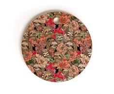 Society6 Huebucket Because Sloths Schneidebrett, 40,6 x 26,7 x 1,3 cm, 1,3 kg, mehrfarbig 11.5 x 11.5 mehrfarbig