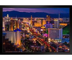 Poster Gießerei Las Vegas Strip Bei Twilight Foto Kunstdruck Foto Kunstdruck 20x14 inches Framed Poster