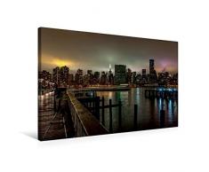 Premium Textil-Leinwand 75 x 50 cm Quer-Format Skyline New York | Wandbild, HD-Bild auf Keilrahmen, Fertigbild auf hochwertigem Vlies, Leinwanddruck von Kurt Krause