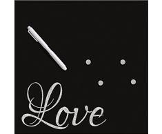 Eurographics MB+DF2215 Silver Love 30x30 Magnettafel, Glas, Schwarz, 30 x 30 x 2 cm