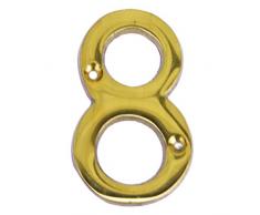 Home System dy22008 m glänzend Messing Hausnummer, Nummer 8, Höhe 8 cm